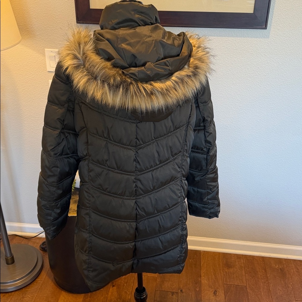 KENNETH COLE Quilted Faux Fur Hood Heavyweight Puffer Coat Jacket XXL EUC - Picture 3 of 4